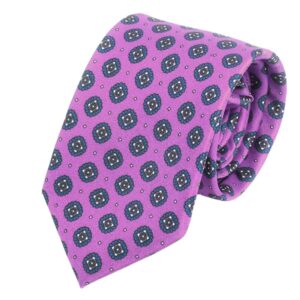 Abramo Medallion Patterned Tie Pink