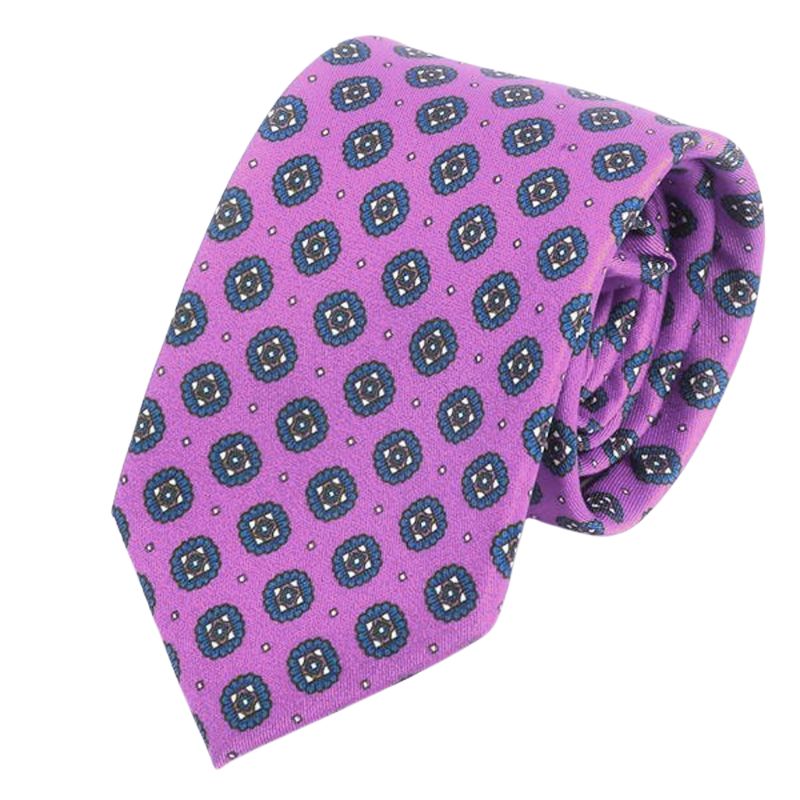 Abramo Medallion Patterned Tie Pink