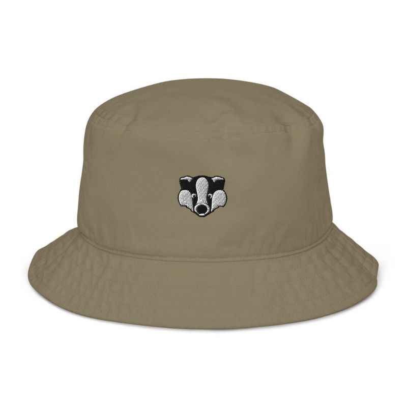 Badger Patterned Bucket Hat Brown