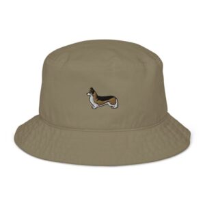 Pembroke Welsh Corgi Dog Patterned Bucket Hat Brown